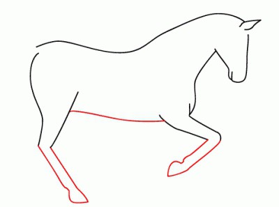 ステージで馬を描く方法