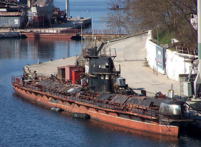 桟橋に溶接されたZaporozhye潜水艦