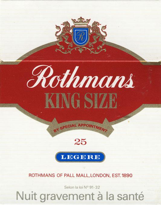 Rothmans  - 優れた品質の英国人のダッシュを持つタバコ